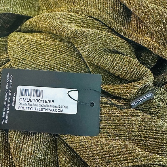 Gold glittery fitted dress luxury - Picture 7 of 7